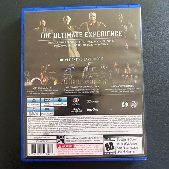 Mortal Kombat XL (Playstation 4, 2016) PS4 Disc & Case Video Game - Picture 2 of 3